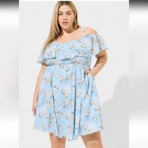 NWT Torrid Mini Chiffon Cold Should Dress